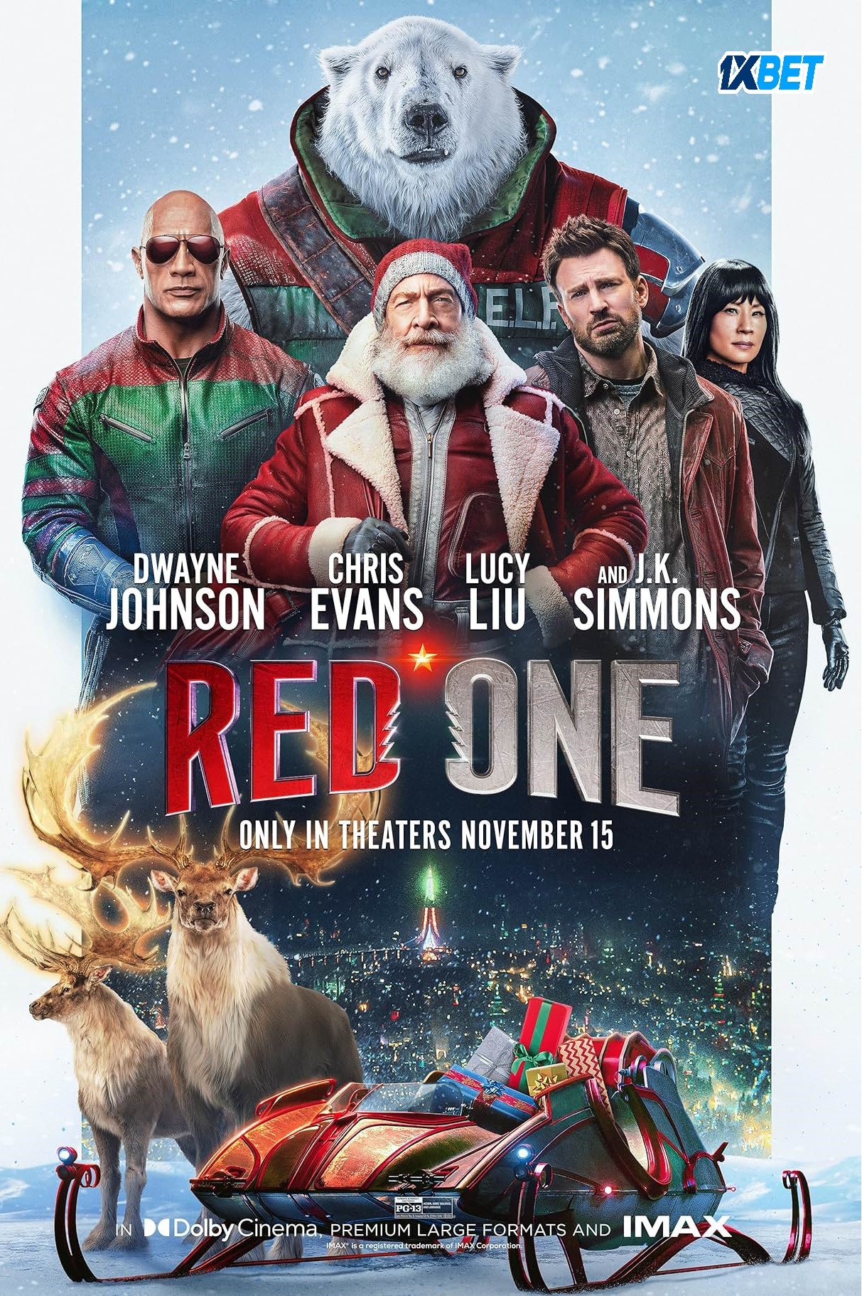 Red One Hindi Dubbed Movie Poster (2024)